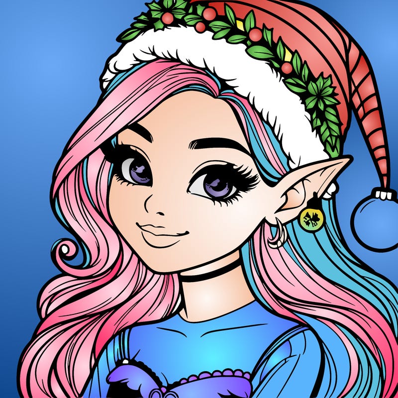 christmas girl elf realistic