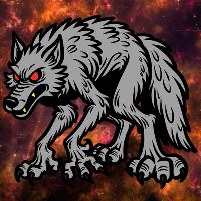 scary wolf