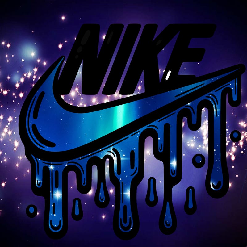 dripping nike logo