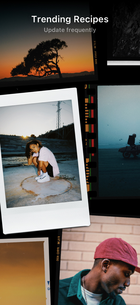 Liit - Photo & Video Editor - A showcase of vintage film filters and aesthetic photo recipes in the Liit app.