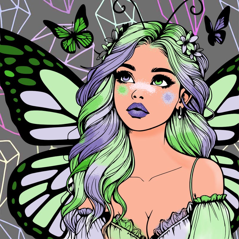 butterfly fairy realistic girl