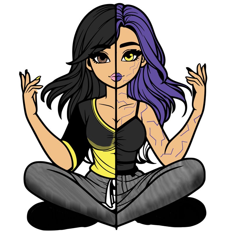 realistic girl split