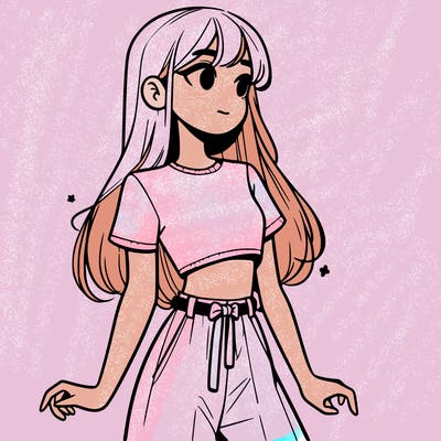 girl in a cute crop top