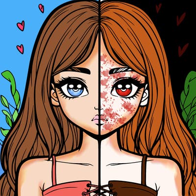 realistic girl split