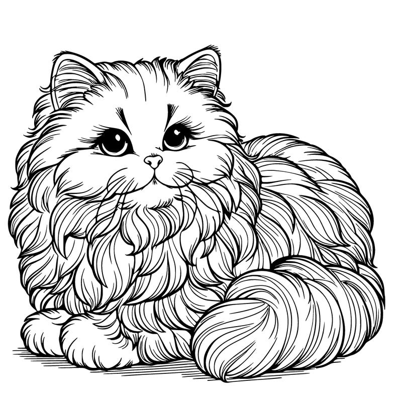 gorgeous, realistic, fluffy cat