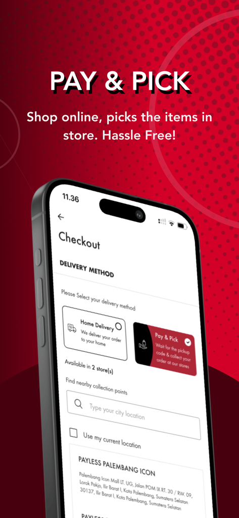 MAPCLUB - MAPCLUB app checkout screen showing Pay and Pick and Home Delivery options