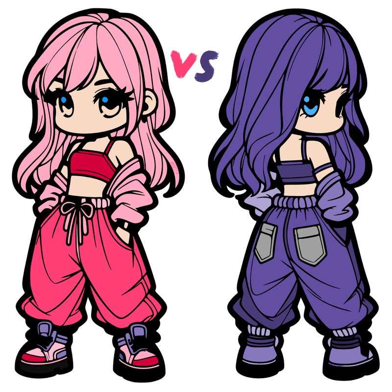 girl in crop top and baggy pants