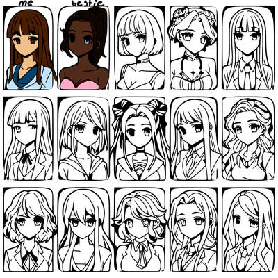 girls that look diffrent anime