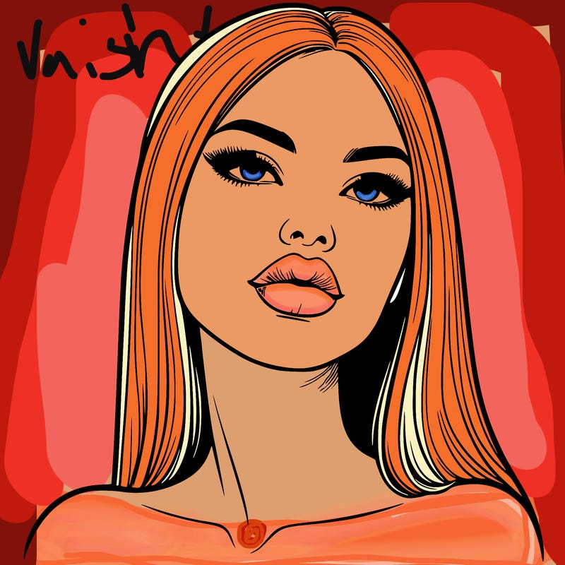 realistic woman with full lips