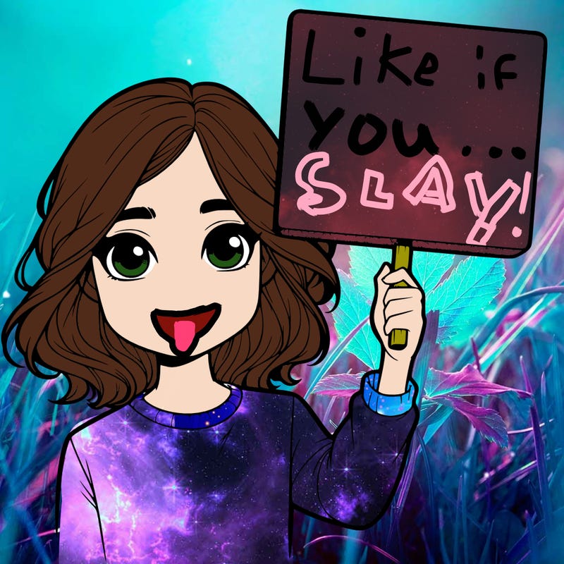 realistic girl holding up a sign