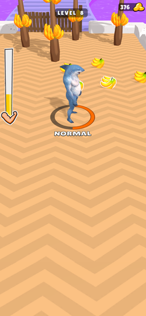 Monster Evolution! - Humanoider Hai-Charakter im Spiel Monster Evolution auf Level 8