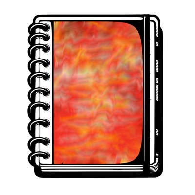 blank, realistic notebook