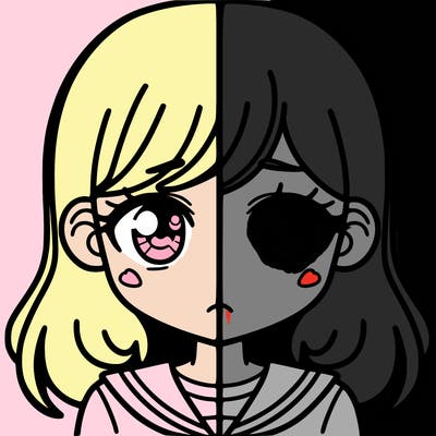 a split of a girl