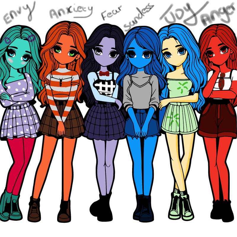 a group of girls realistic