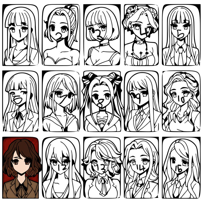 girls that look diffrent anime