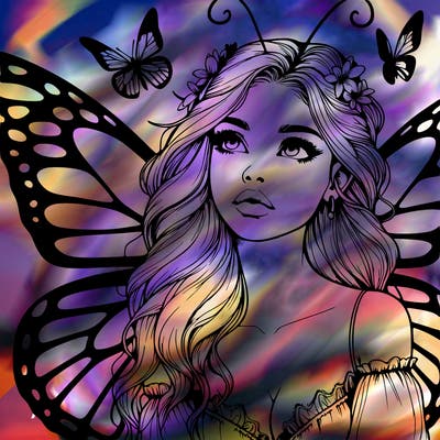 butterfly fairy realistic girl