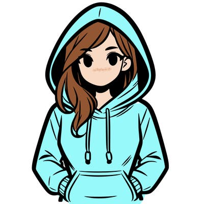 a woman wearing a hoodie