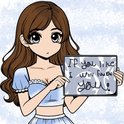 realistic pretty girl holding blank sign