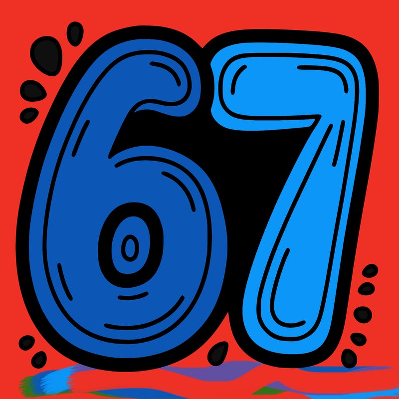 the number 67