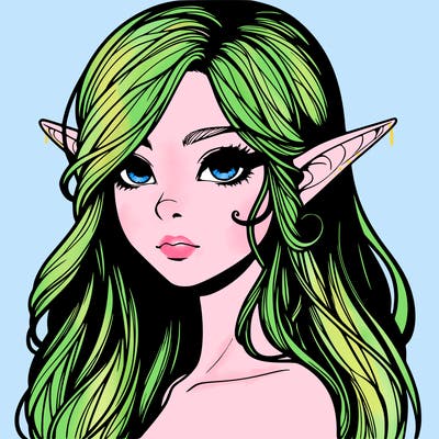 elf girl realistic dark fantasy
