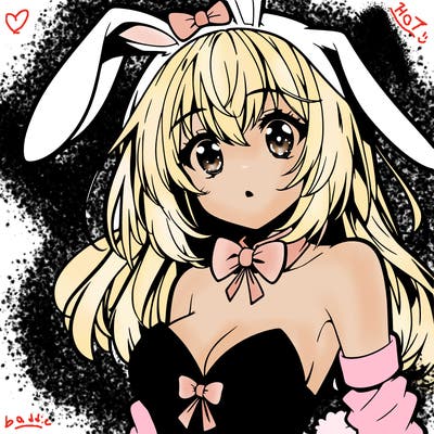 anime girl in bunny costume