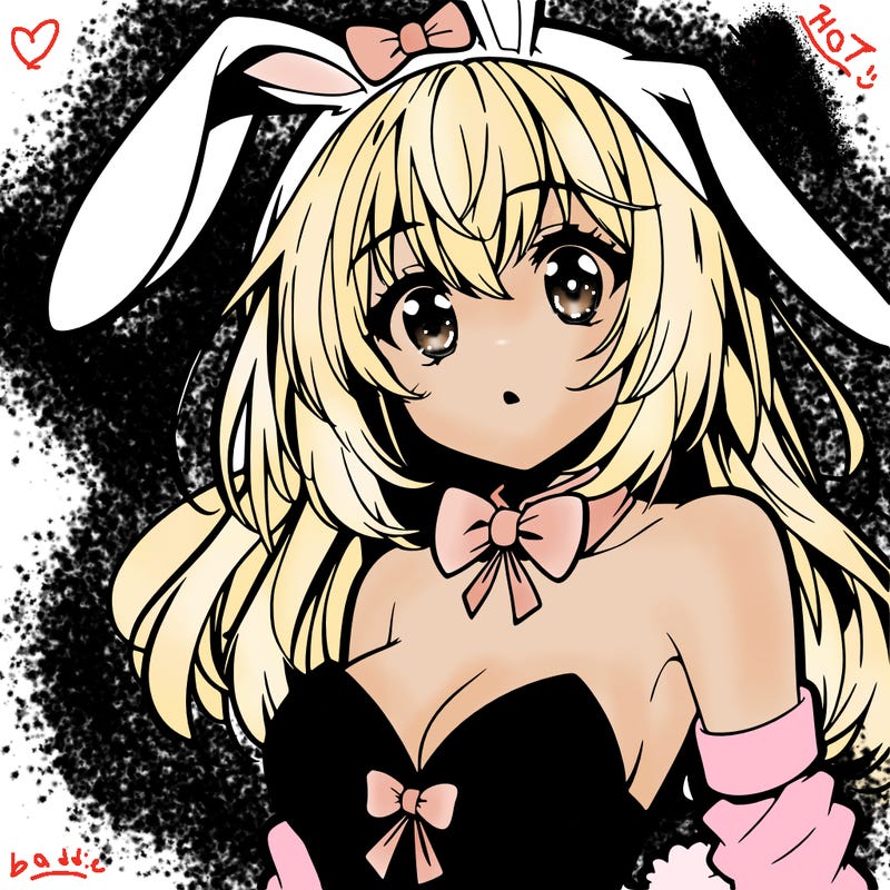anime girl in bunny costume