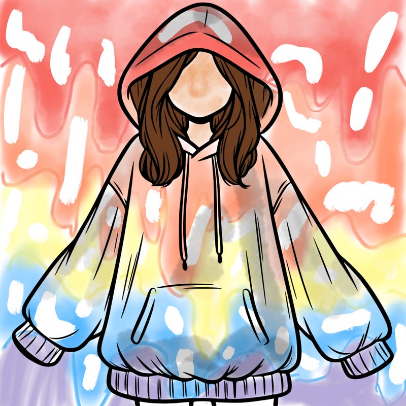 girl in oversized hoodie