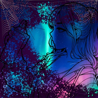 a realistic girl spray, painting