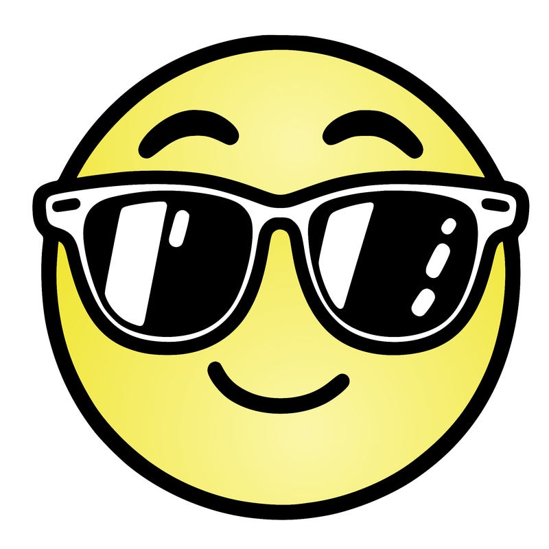 emoji with sunglasses