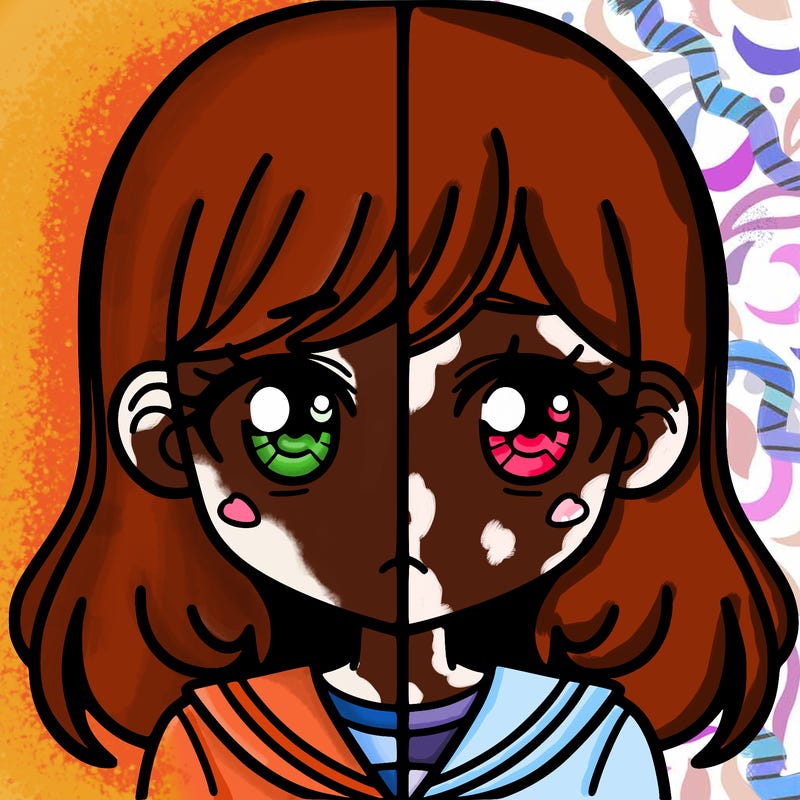 a split of a girl