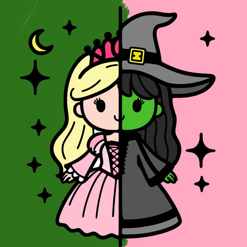 split princess and witch