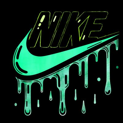 dripping nike logo
