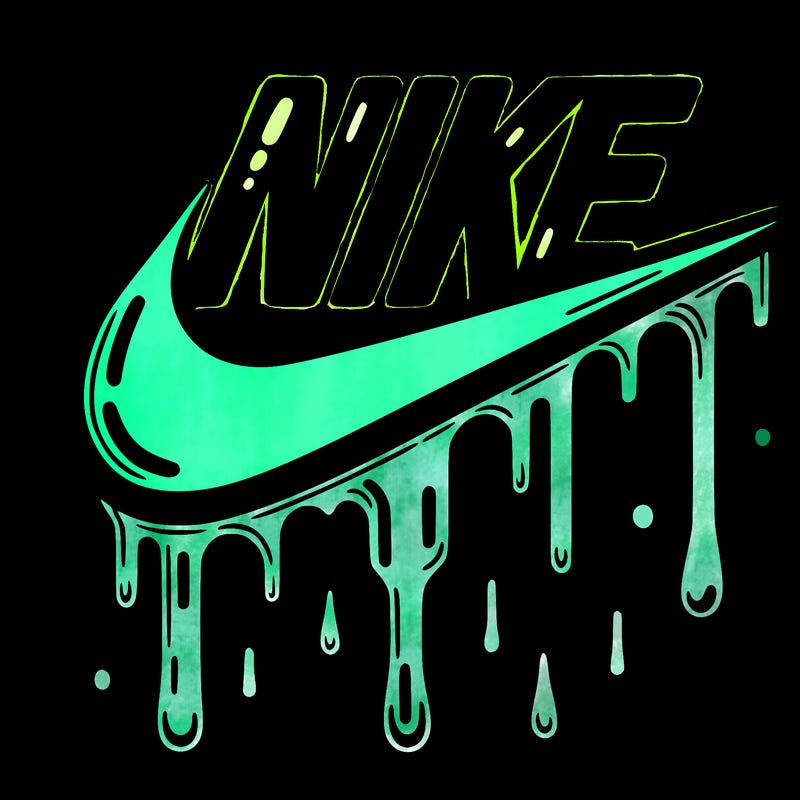 dripping nike logo