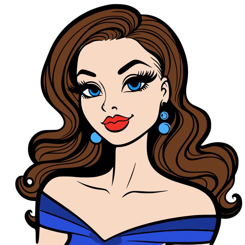 bold and clean: beautiful coquette woman