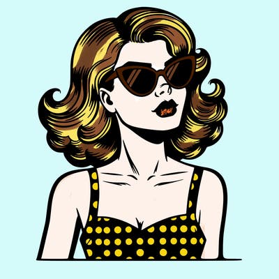 retro pop art girl