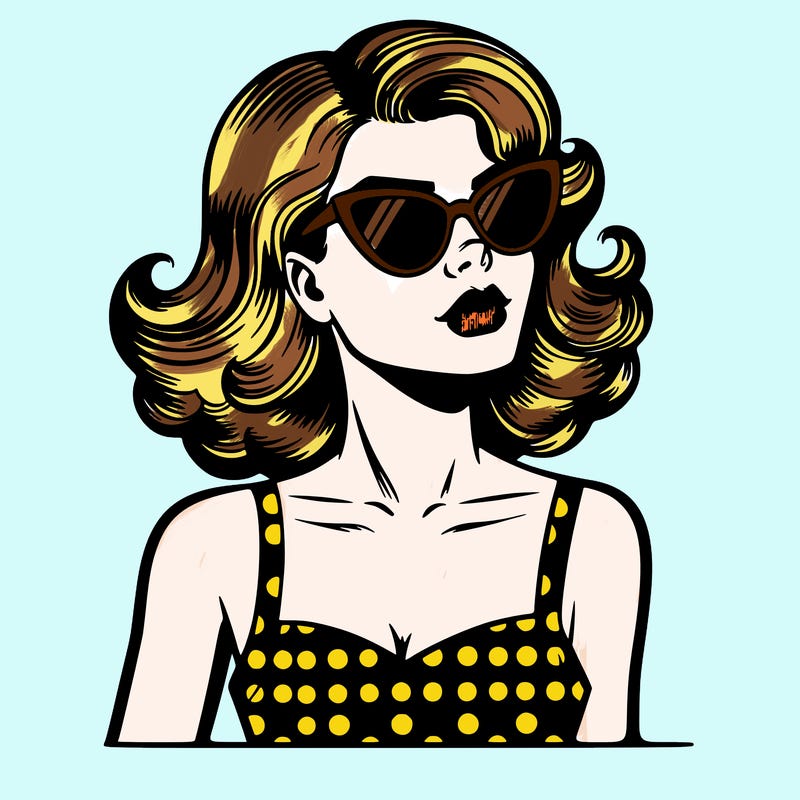 retro pop art girl
