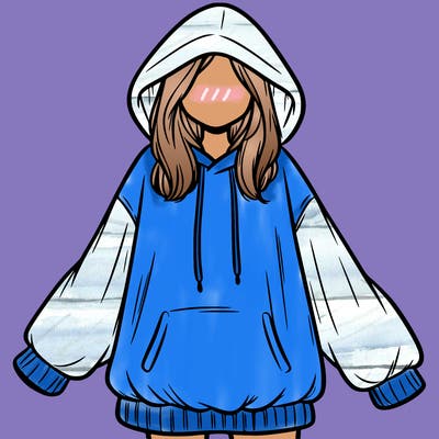 girl in oversized hoodie