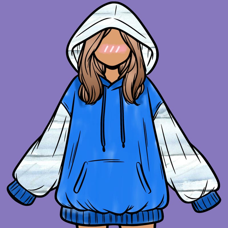 girl in oversized hoodie
