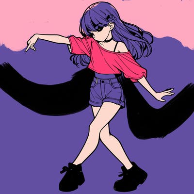 realistic girl danceing