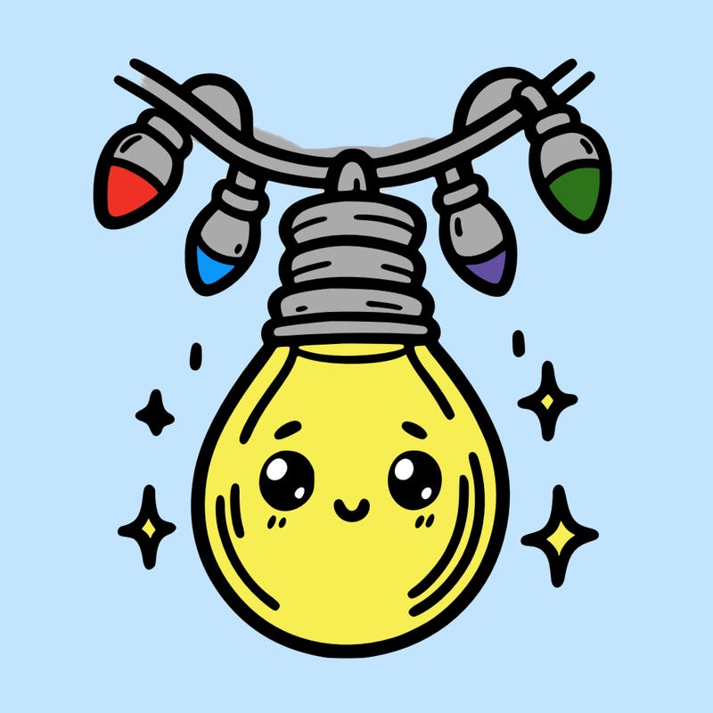 small bulb of a garland