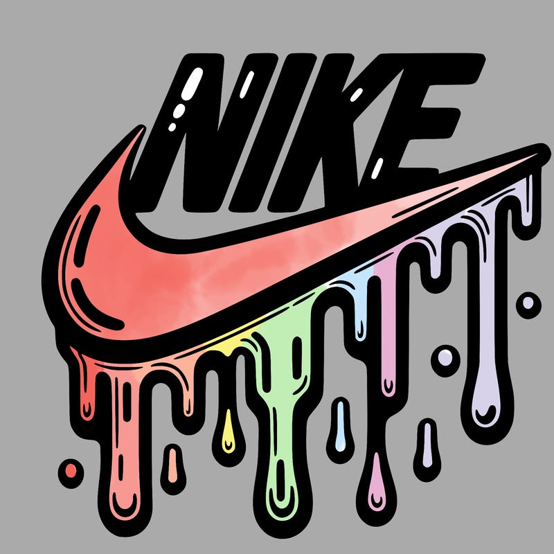 dripping nike logo