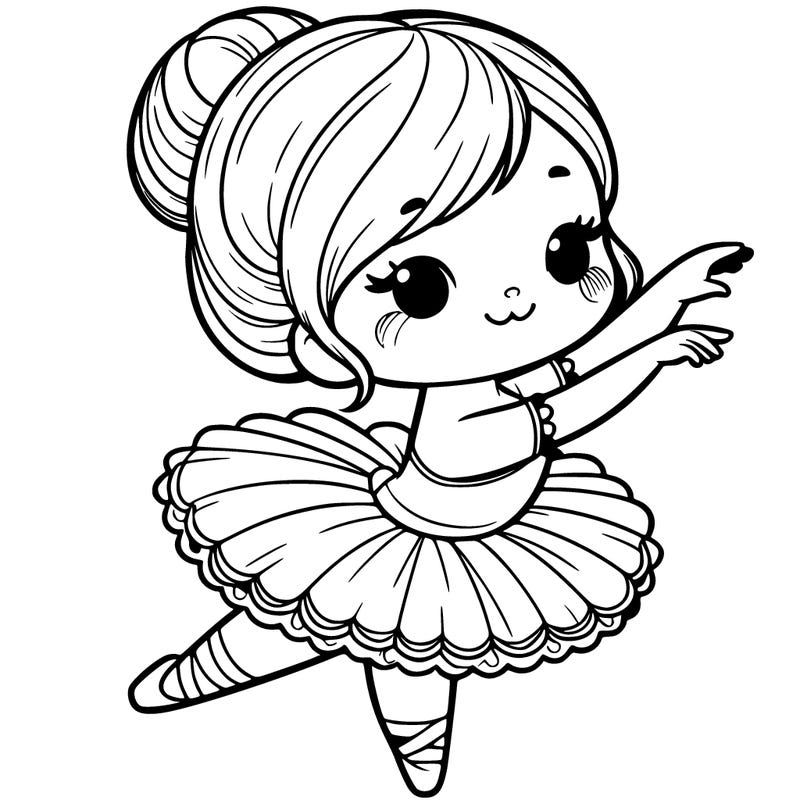 ballerina girl in a tutu doing a turn