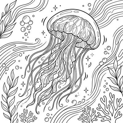 Discover the captivating beauty of the ocean with our Crystal Jellyfish coloring page. This intricate design offers a relaxing and creative escape into an enchanting underwater world.