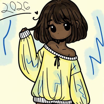 girl in baggy sweater hanging off her shoulder