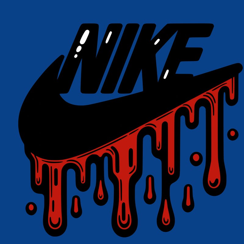 dripping nike logo
