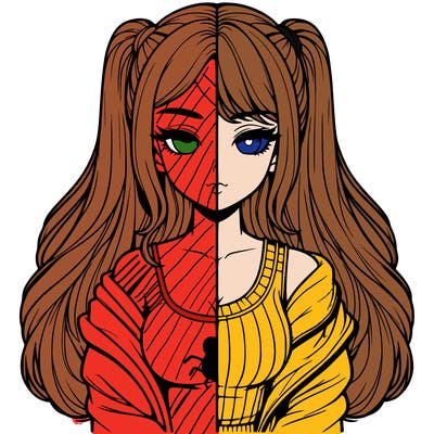 realistic girl split