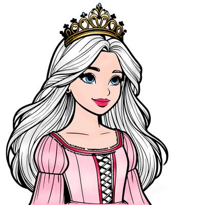 a realistic medieval princess with a tiara