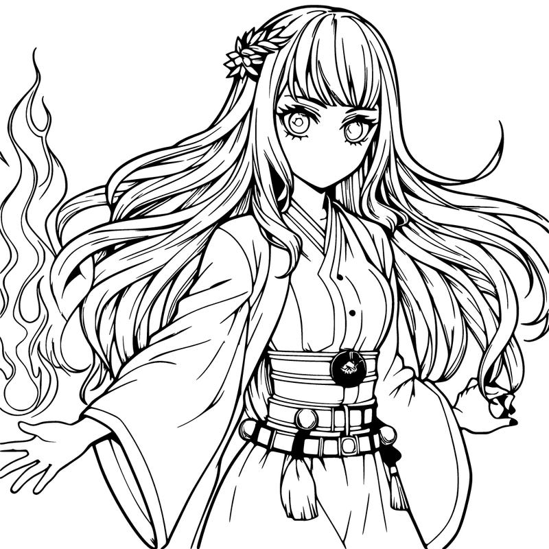 realistic manga fire princess