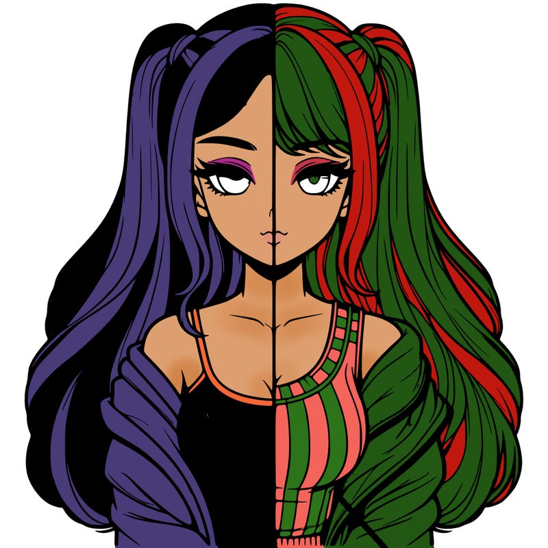 realistic girl split