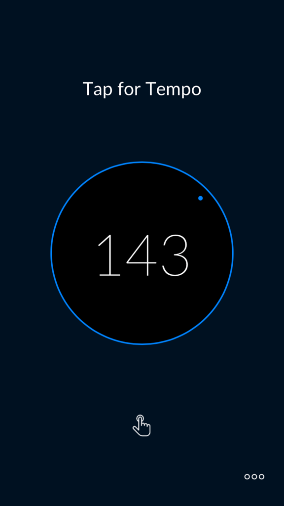 Pulse - Metronome & Tap Tempo - Pulse metronome app interface with tap for tempo feature showing 143 BPM